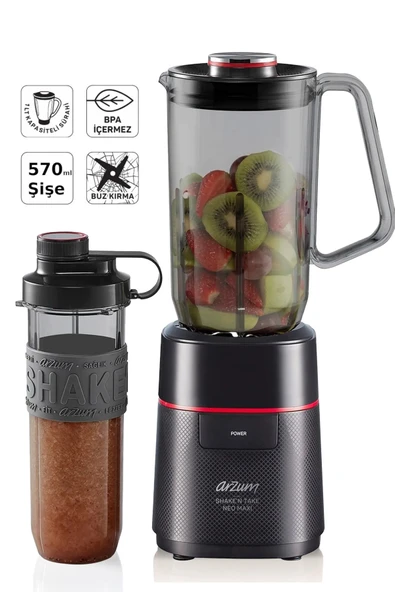Arzum Shake'N Take Neo Maxi Siyah Kişisel Sürahi Blender AR1174 ürün görseli 1