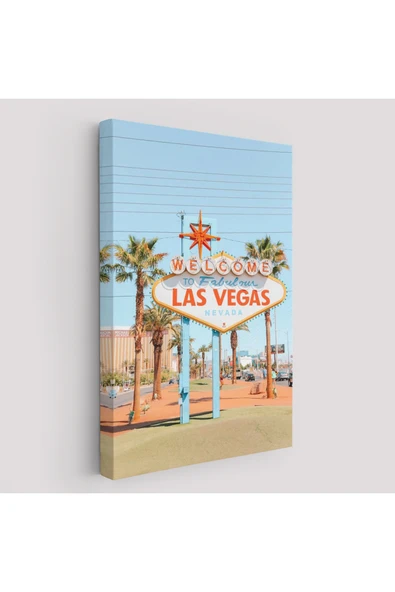 Trezon Las Vegas Nevada Ünlü Tabelası Duvar Tablosu-6294 ürün görseli 1