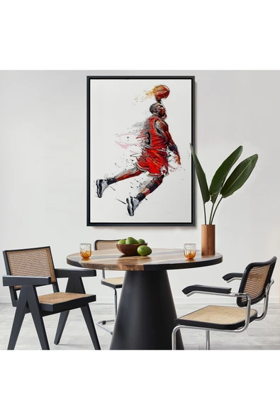 Trezon Ahşap Çerçeveli Michael Jordan Tablo-7787 - Resim 8