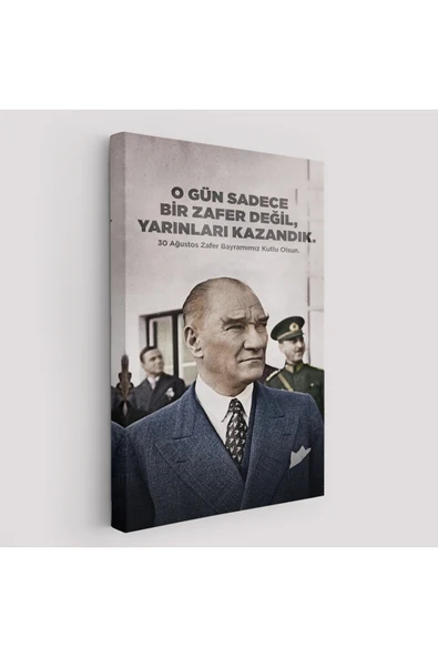 Trezon O Gün Sadece Bir Zafer Değil Yarınları Kazandık Atatürk Tablosu-6051 ürün görseli 1