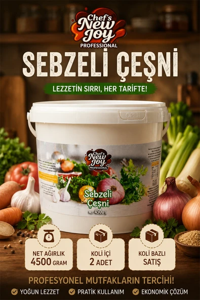 Sebzeli Çeşni 4500 G X 2 Adet - 1 Koli (Koli Bazlı Avantaj Paketi) ürün görseli 1