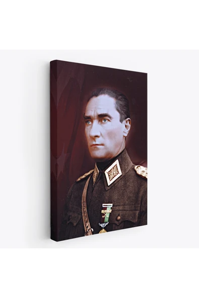 Trezon Atatürk Portre Tablosu Mustafa Kemal Atatürk Dikdörtgen Dekoratif Kanvas Tablo-CP-67 ürün görseli 1