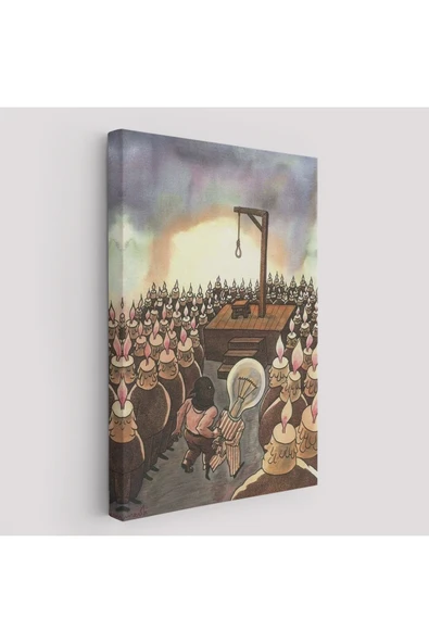Trezon Kafası Farklı Çalışanın Kafası Gider Sürreal Tablo-6041 ürün görseli 1
