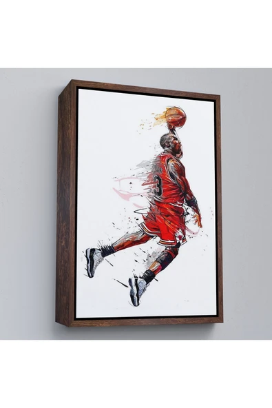 Trezon Ahşap Çerçeveli Michael Jordan Tablo-7787 - Resim 2