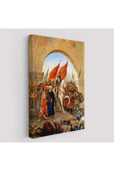 Trezon Fatih Sultan Mehmet Istanbul'a Girişi Tablosu - Fausto Zonaro -6439 ürün görseli 1