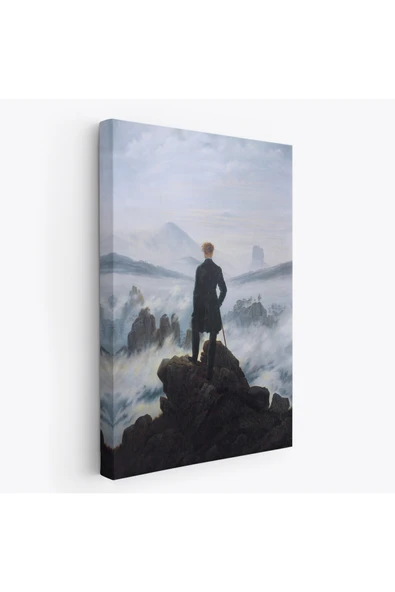 Trezon Caspar David Friedrich'in Sis Denizinin Üstündeki Gezgin İsimli Eseri Kanvas Tablo-5121 ürün görseli 1