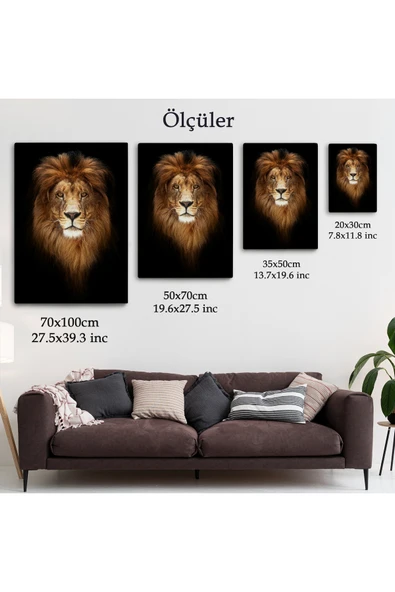 Trezon Aslan Dekoratif Kanvas Tablo-5966 - Resim 6