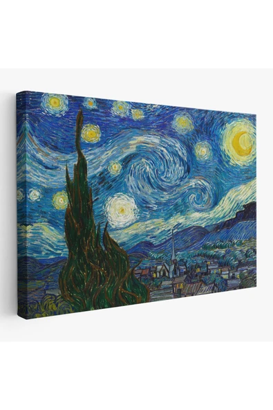 Trezon Vincent Van Gogh, Yıldızlı Gece Kanvas Tablosu-5165 ürün görseli 1