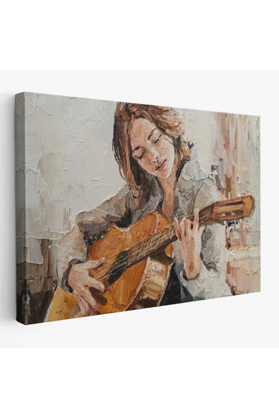 Trezon Gitar Çalan Kız Duvar Tablosu-1241 ürün görseli 1