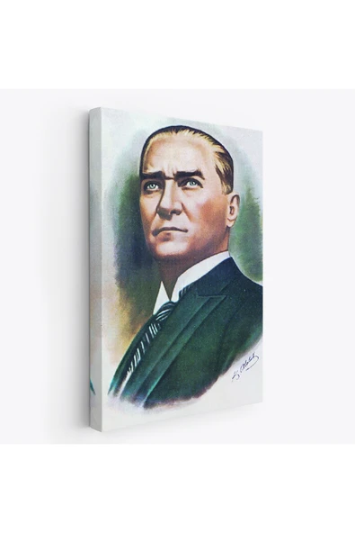 Trezon Atatürk Portre Tablosu Mustafa Kemal Atatürk Dikdörtgen Dekoratif Kanvas Tablo-CR-68 ürün görseli 1