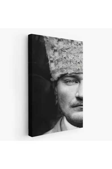 Trezon Atatürk Portre Tablosu Mustafa Kemal Atatürk Dikdörtgen Dekoratif Kanvas Tablo-FP-140 ürün görseli 1