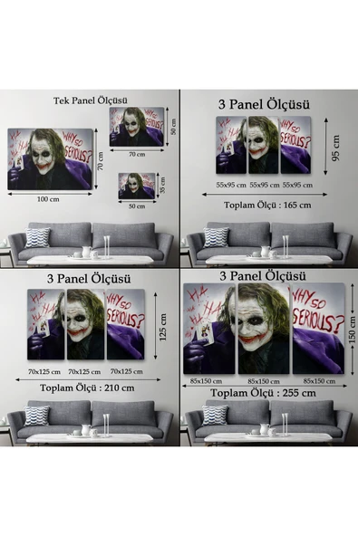 Trezon Why so Serious Joker Tablosu-6618 - Resim 6