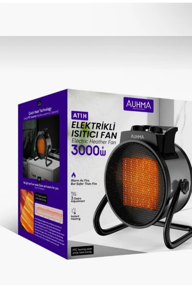 Blic AUHMA AT1H 3000W Güçlü PTC Hızlı Isınan Elektrikli Isıtıcı Fan 3 Kademeli Ayarlı ürün görseli 1