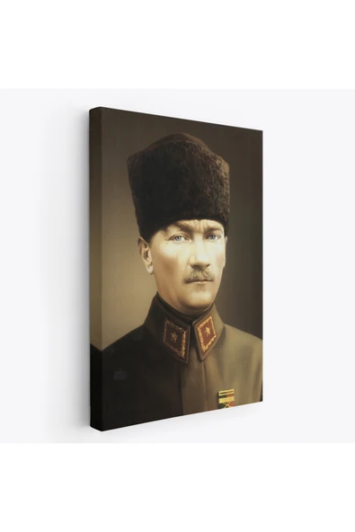 Trezon Atatürk Portre Tablosu Mustafa Kemal Atatürk Dikdörtgen Dekoratif Kanvas Tablo-CK-61 ürün görseli 1