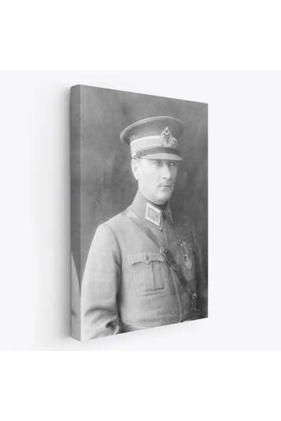 Trezon Atatürk Portre Tablosu Mustafa Kemal Atatürk Dikdörtgen Dekoratif Kanvas Tablo-CV-75 ürün görseli 1