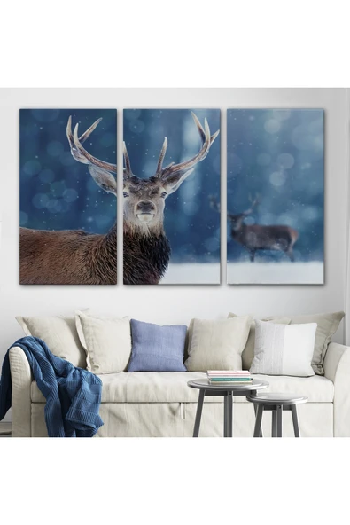 Trezon Geyik Dekoratif Kanvas Tablo 1168 - Resim 3