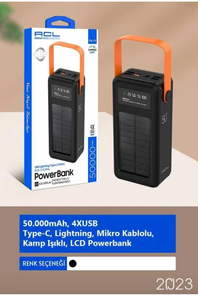 Store PW-19 50.000mah KAMP IŞIKLI LCD POWERBANK ürün görseli 1