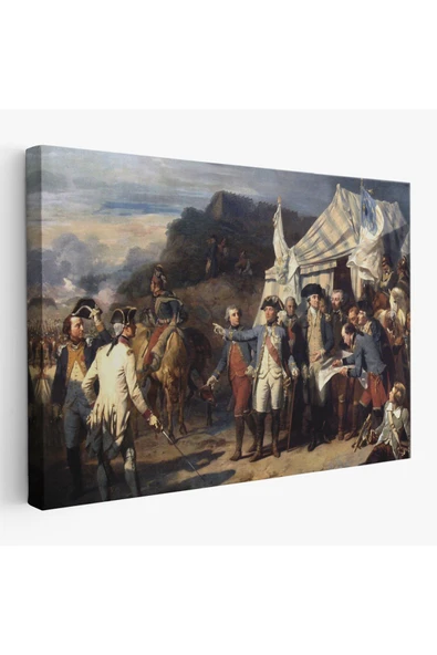 Trezon Yorktown Kuşatması Tablosu - Couder Yorktown Versailles-6546 ürün görseli 1