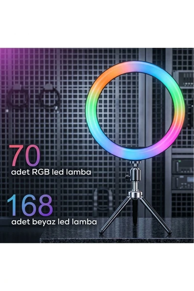 CaseTechnoo Halka Işık Led Youtuber Makyaj Rgb Ring Light 33cm (13''inch) Led Video Güzellik Merkezi Işığı Mj33 ürün görseli 1