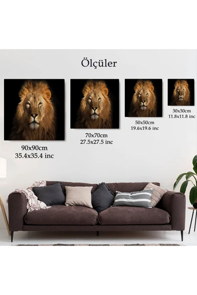 Trezon Aslan Dekoratif Kanvas Tablo-5847 - Resim 6