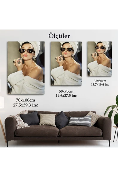 Trezon Audrey Hepburn Kanvas Tablo-5106 - Resim 5