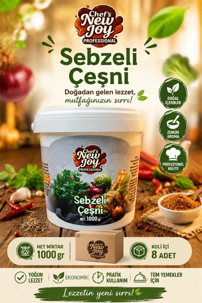 Sebzeli Çeşni 1000 G X 8 Adet - 1 Koli (Koli Bazlı Avantaj Paketi) ürün görseli 1
