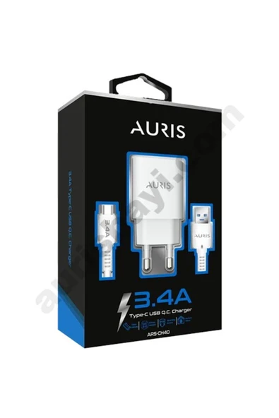 Fikart ARS-CH40 3.4A Type C Kablolu Şarj Aleti Beyaz ürün görseli 1