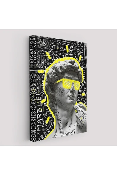 Trezon Michelangelo Buonarroti Davud Pop Art Tablosu-6376 ürün görseli 1