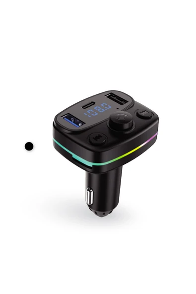 Skygo FM Transmitter Müzik Oynatıcı Kablosuz Bağlantı + Araç Şarjı RGB Type-C AFT10 ürün görseli 1