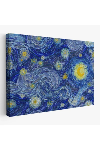 Trezon Van Gogh Yıldızlı Gece Dekoratif Kanvas Tablo-6519 ürün görseli 1