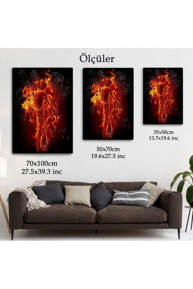 Trezon Ateşli Çift Dekoratif Duvar Tablosu -6183 - Resim 5