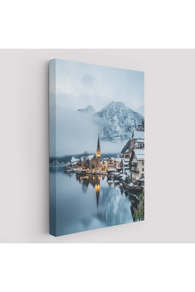 Trezon HallstaTrezon-drpkanvas Avusturya Manzarası Duvar Tablosu-6028 ürün görseli 1