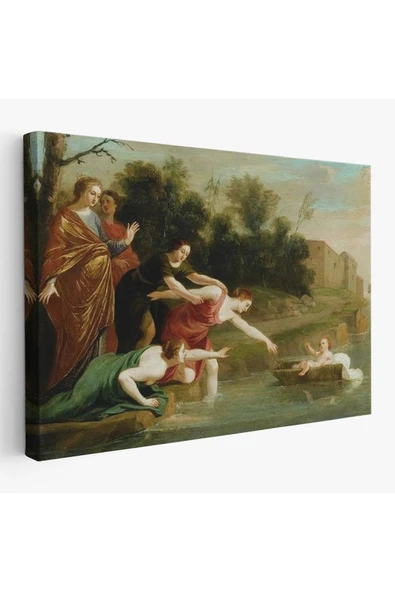 Trezon Jacques Stella - Musa'nın Bulunuşu Tablosu - The Finding of Moses-6579 ürün görseli 1