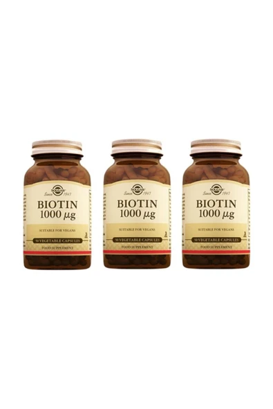 Solgar Biotin 1000 Mcg 50 Vegetable Kapsül 3 Adet ürün görseli 1