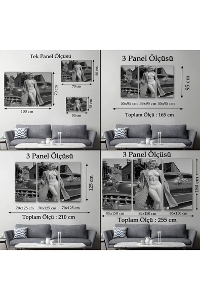 Trezon Marilyn Monroe Tablosu-6523 - Resim 6