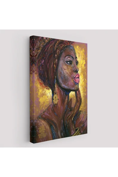 Trezon Afrikalı Kadın Portresi Pop Art Duvar Tablosu-6008 ürün görseli 1