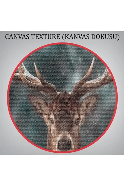 Trezon Geyik Dekoratif Kanvas Tablo 1164 - Resim 7