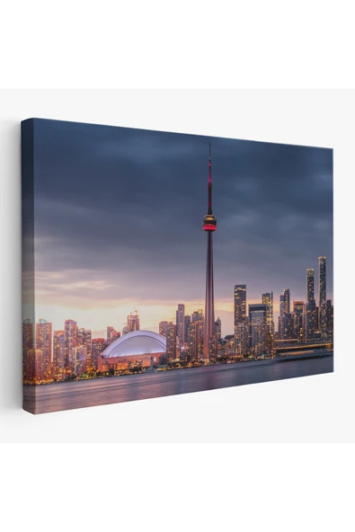 Trezon Kanada Toronto Manzarası Kanvas Tablo-5079 ürün görseli 1