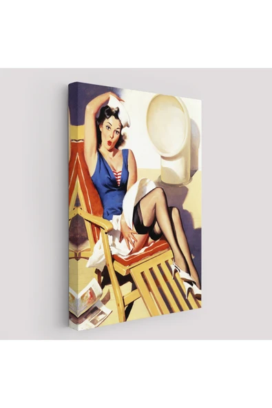 Trezon Sailor Pin Up Dekoratif Duvar Tablosu - Denizci Kız-6459 ürün görseli 1