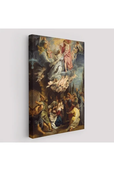 Trezon Taç Giyme TörenTablosu - Coronation of the Virgin 1644 Diego Velázquez -6473 ürün görseli 1