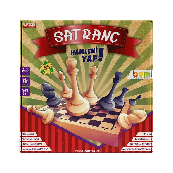 Bemi Satranç Ahşap Tabla 1376 - Resim 4