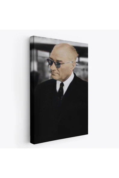 Trezon Atatürk Portre Tablosu Mustafa Kemal Atatürk Dikdörtgen Dekoratif Kanvas Tablo-FF-130 ürün görseli 1