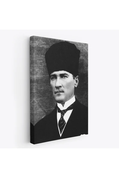 Trezon Atatürk Portre Tablosu Mustafa Kemal Atatürk Dikdörtgen Dekoratif Kanvas Tablo-CJ-60 ürün görseli 1