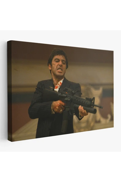 Trezon Scarface Alpacino İtalyan Mafya Kanvas Tablo-5147 ürün görseli 1
