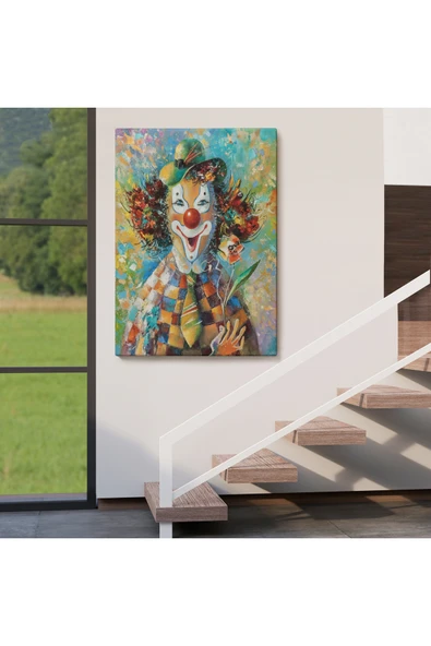 Trezon Renkli Palyaço Tablosu-5934 - Resim 4