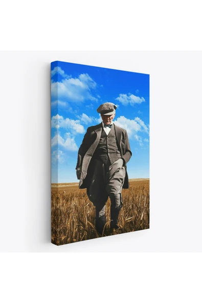 Trezon Atatürk Portre Tablosu Mustafa Kemal Atatürk Dikdörtgen Dekoratif Kanvas Tablo-FE-129 ürün görseli 1
