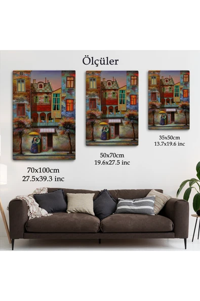 Trezon Aşık Çift Kanvas Duvar Tablosu-6179 - Resim 5