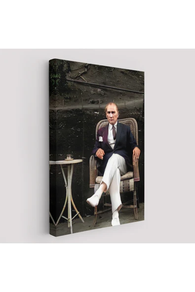 Trezon Mustafa Kemal Atatürk'ün Sandalyede Oturan Tablosu -6379 ürün görseli 1