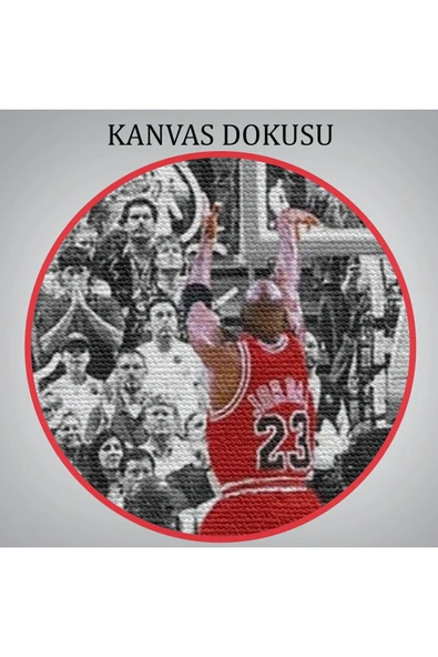 Trezon Michael Jordan Üçlük Şutu Kanvas Tablo-5171 - Resim 6