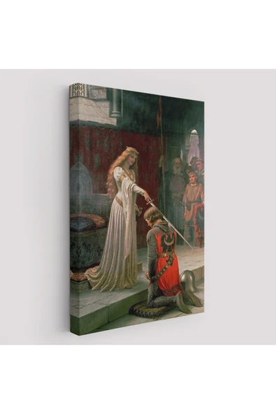Trezon Edmund Leighton The Accolade Dekoratif Duvar Tablosu-6130 ürün görseli 1